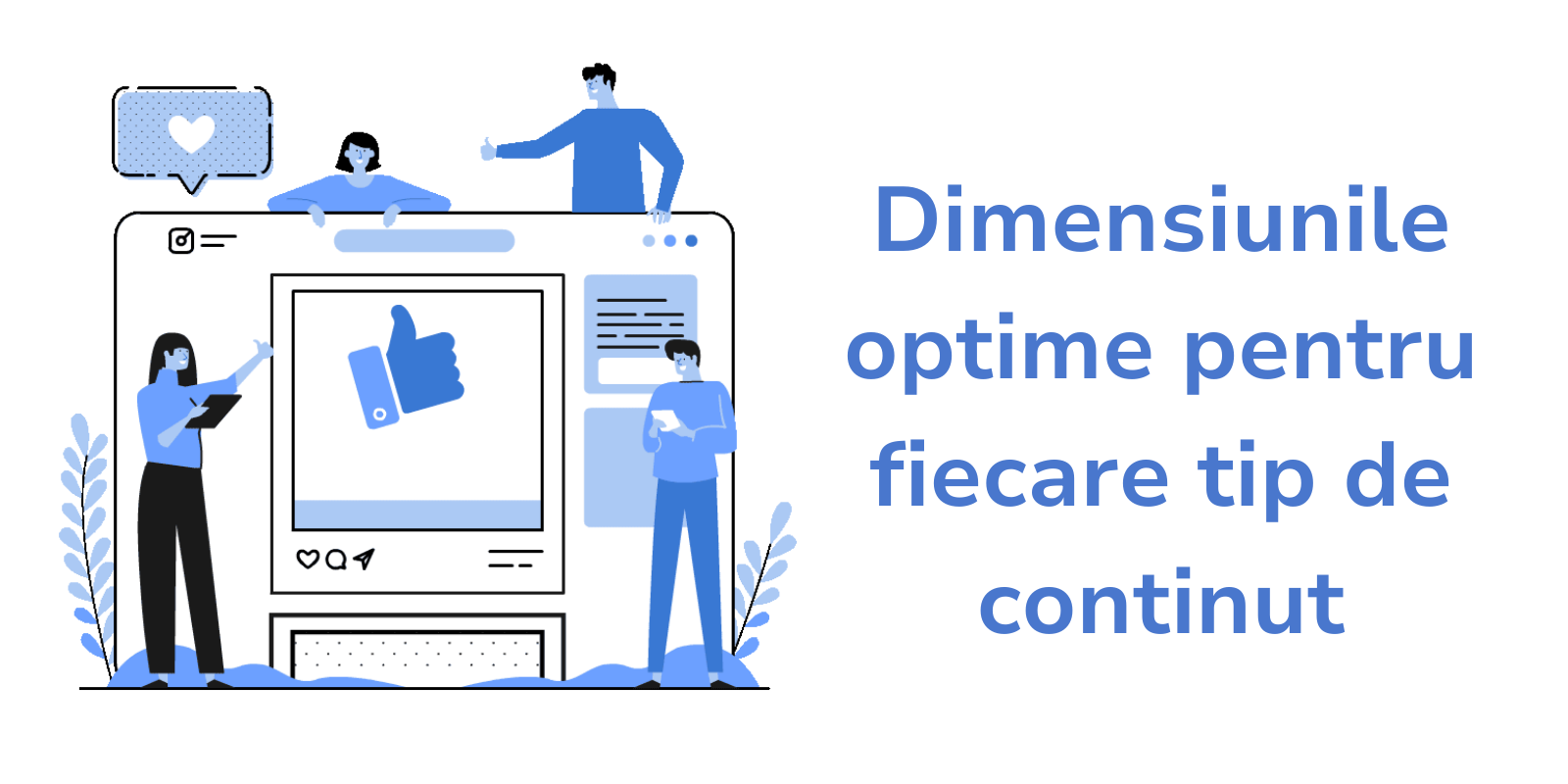 Dimensiuni optime pentru fiecare tip de continut din Social Media